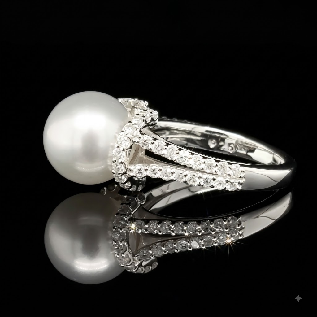 South Sea Pearl Ribbon Ring