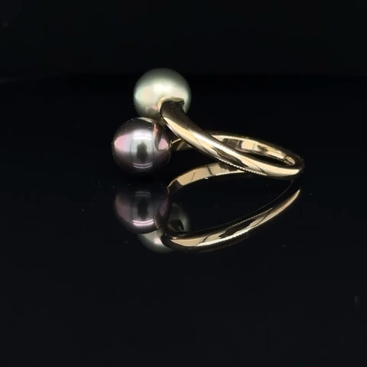 Tahitian Pearl Twin Ring