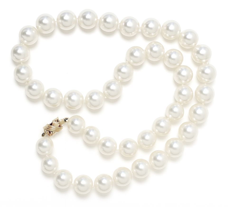 Uniform White South Sea Cultured Pearl Matinee Necklace