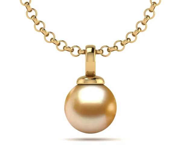 Golden Pearl South Sea Merlin Pendant