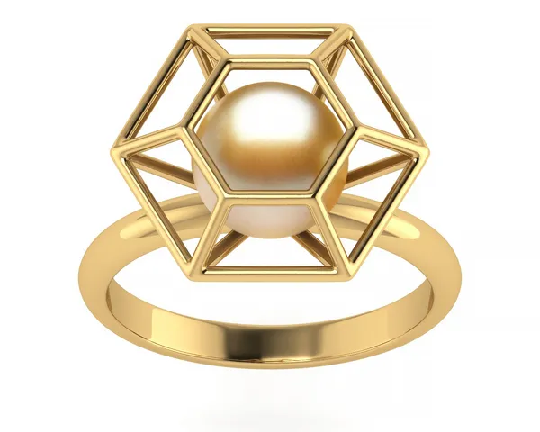 Golden South Sea Pearl Untouchable Ring