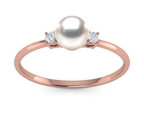 Petite Grace Rose Akoya Pearl Ring
