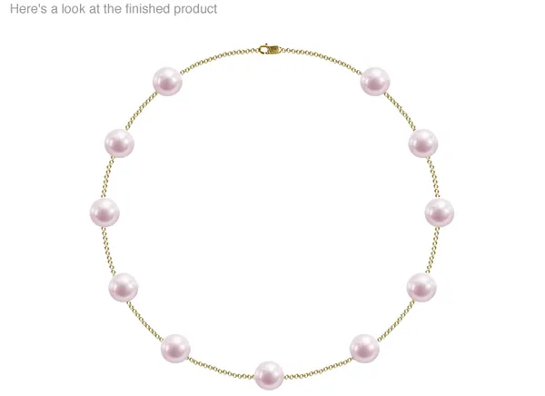 9.5 x 10mm A+ Quality Japanese Akoya Cultured Pearl Tin Cup Necklace
