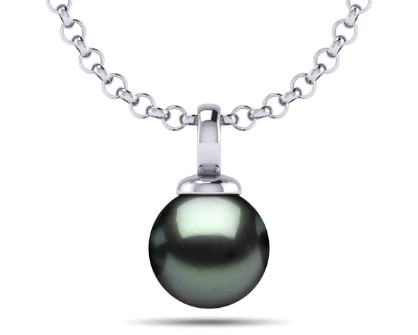 Tahitian Pearl South Sea Merlin Pendant White Gold