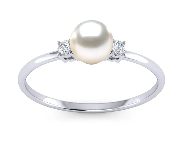 Petite Grace White Akoya Pearl Ring