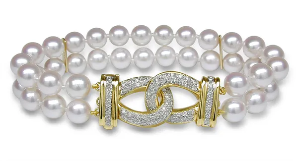Double Strand Cultured Pearl Bracelet
