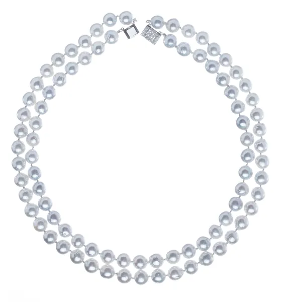 8 x 8.5mm Double Strand Blue Akoya Baroque Pearl Necklace