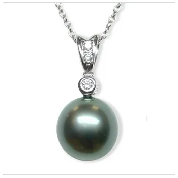 Single Tahitian Black Pearl Pendant
