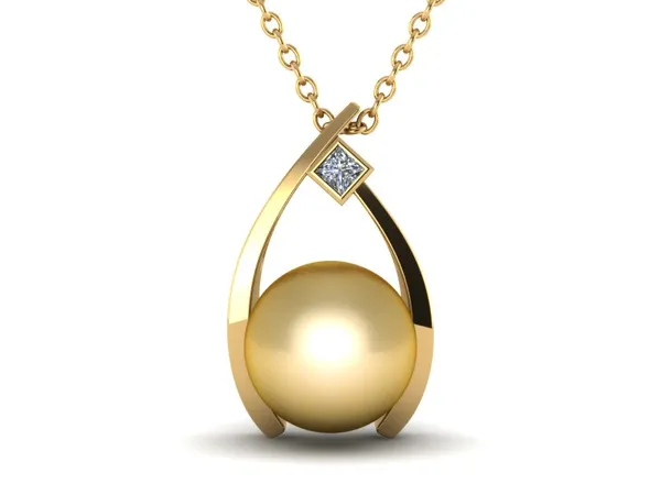 Golden Wish a Golden South Sea Cultured Pearl Pendant