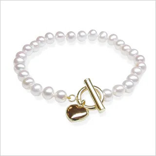 Fresh Water Heart Bracelet