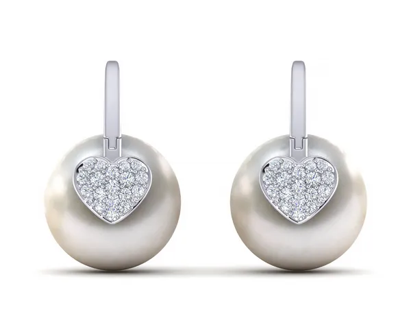 South Sea Pearl Arc De Triomphe Heart Earring