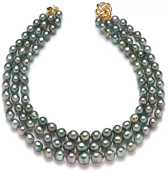 8mm x 12mm Triple Strand Peacock Drop Shape Choker