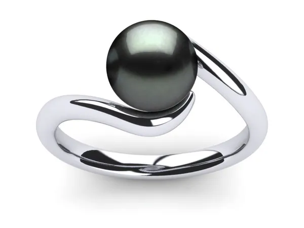 Tahitian Pearl Shiny Swirl Ring