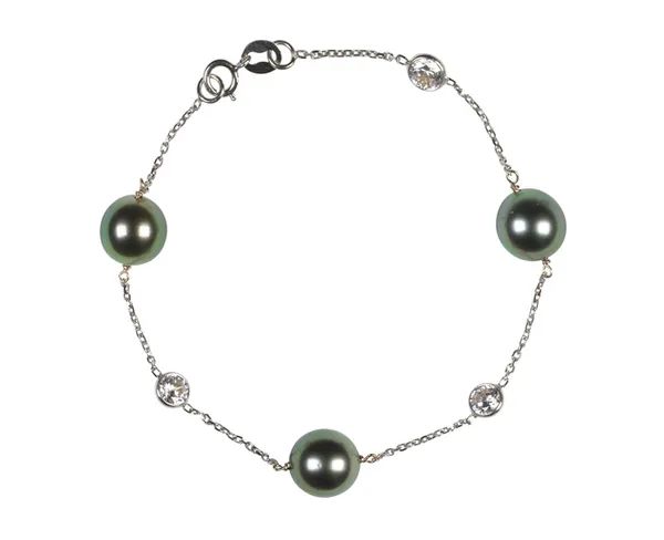 Tahitian Pearl Tin Cup Bracelet