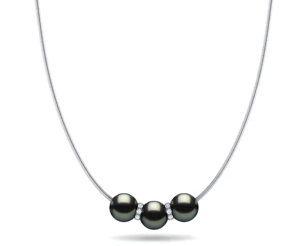 Tahitian Pearl Rondelle Pearl Necklace