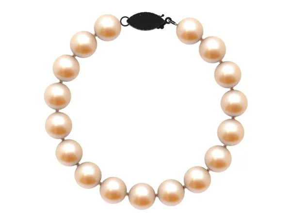 8.5 x 9mm Peach Freshwater Pearl Bracelet