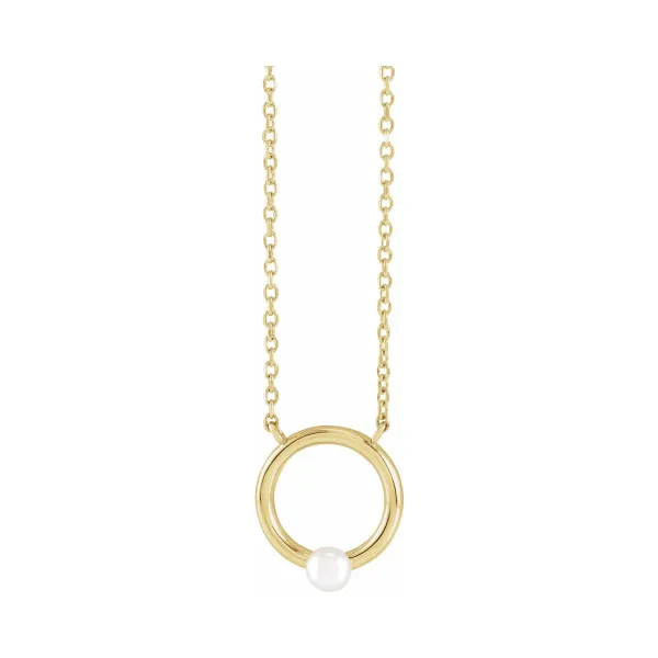 Seed Pearl Circle Necklace