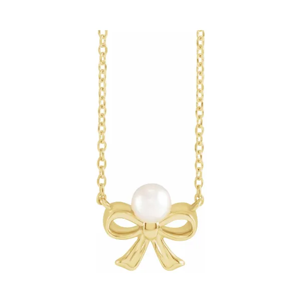 Akoya Pearl Bow Necklace