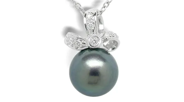 Black Pearl Pendant Zosima Akoya Cultured