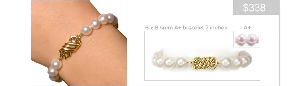 Pearl Bracelet 6mm x 6.5mm A+ Quality 7 Inches