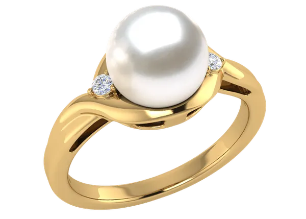 Phoebe a Japanese Akoya Cultured Pearl Ring