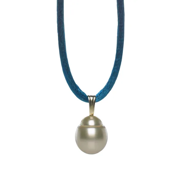 Pearl Silk Cord Necklace with White South Sea Pearl