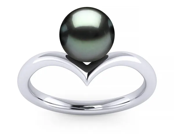 Tahitian Pearl Heart Band Ring
