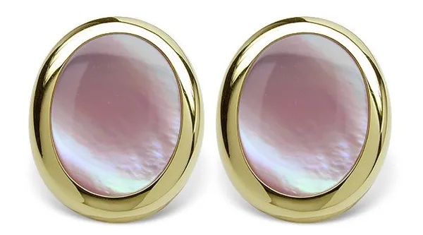 SOLD - Oval a Mother of Pearl Earring