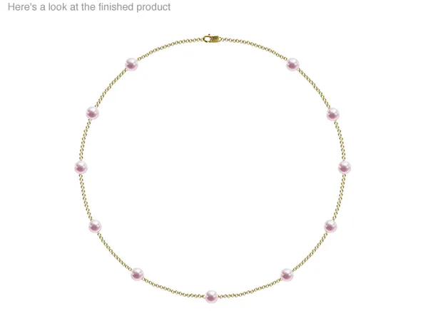6.5 x 7mm AA Quality Japanese Akoya Cultured Pearl Tin Cup Necklace