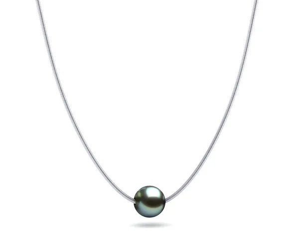 Tahitian Blue Pearl On Snake Chain