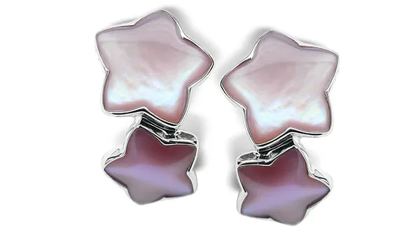 SOLD - Twin Star a Mother of Pearl Earring
