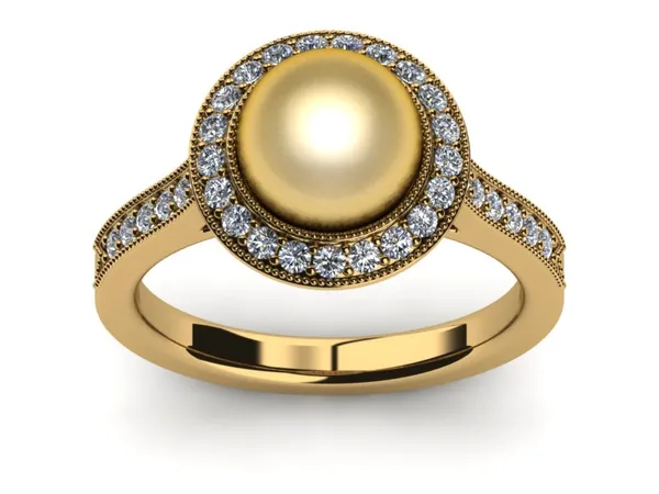 Golden South Sea Pearl Legendary Ring