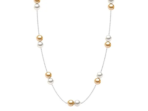 Pearl Twin Cup Necklace
