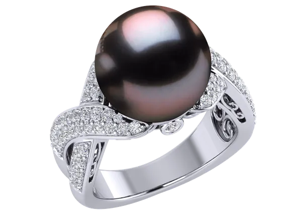 Xenia Black Tahitian South Sea Pearl Ring