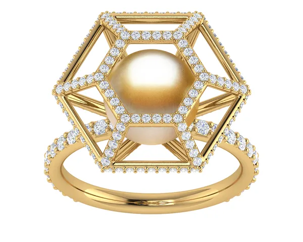 Golden South Sea Pearl Untouchable Ring