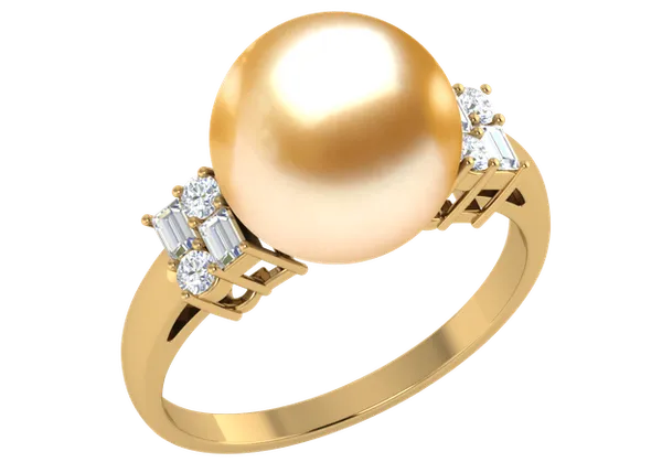 Cyrus a Golden South Sea Pearl Ring