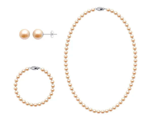5.5 x 6mm Peach Freshwater Pearl Set