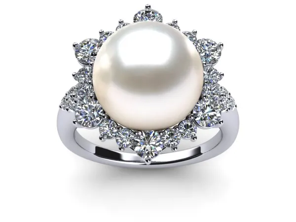 South Sea Pearl Diamond Classic Ring