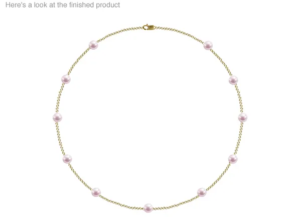 6 x 6.5mm A+ Quality Japanese Akoya Cultured Pearl Tin Cup Necklace