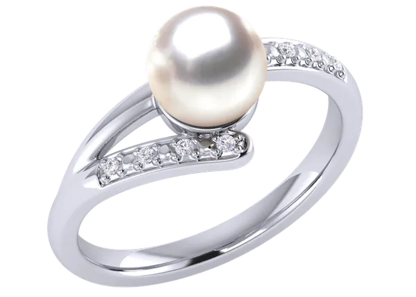 Mengi a Japanese Akoya Cultured Pearl Ring