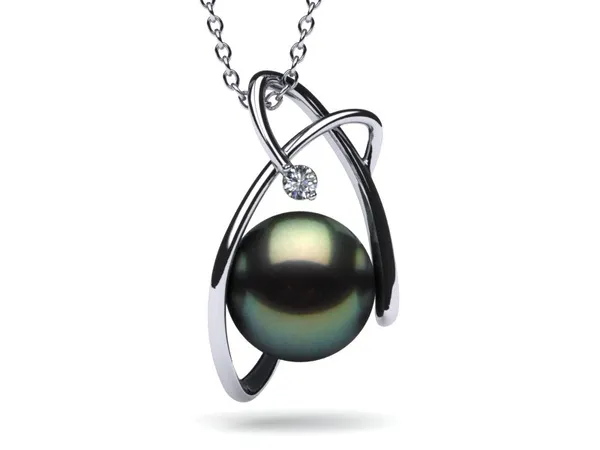 Tahitian Pearl Spiral Pendant