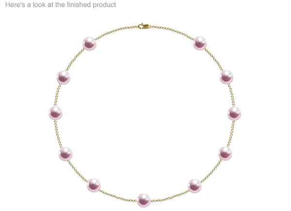 9 x 9.5mm AAA Quality Japanese Akoya Cultured Pearl Tin Cup Necklace