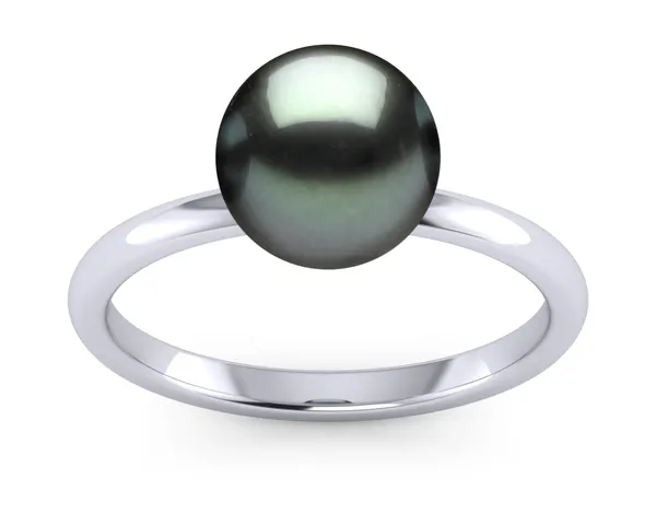 Tahitian Pearl Black Green Classic Ring
