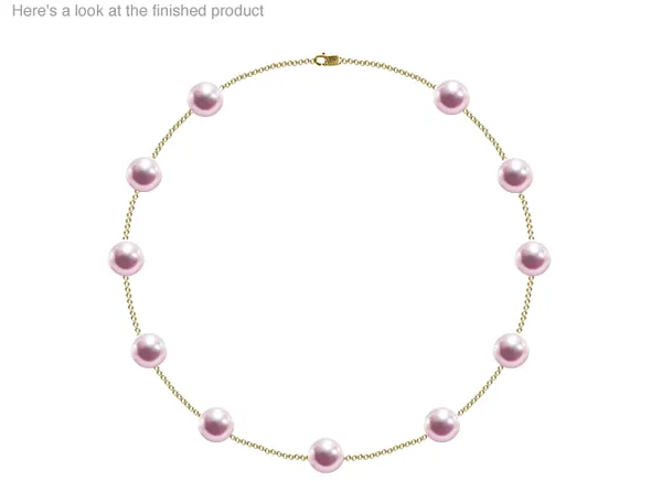 9.5 x 10mm AAA Quality Japanese Akoya Cultured Pearl Tin Cup Necklace