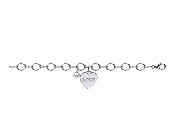 Japanese Akoya Pearl Heart Love Bracelet