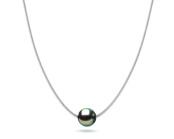 Tahitian Peacock Pearl On Snake Chain