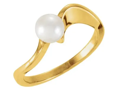 Infinity a Japanese Akoya Cultured Pearl Ring