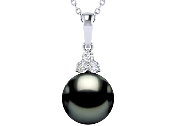 Princess Black Tahitian Cultured Pearl Pendant