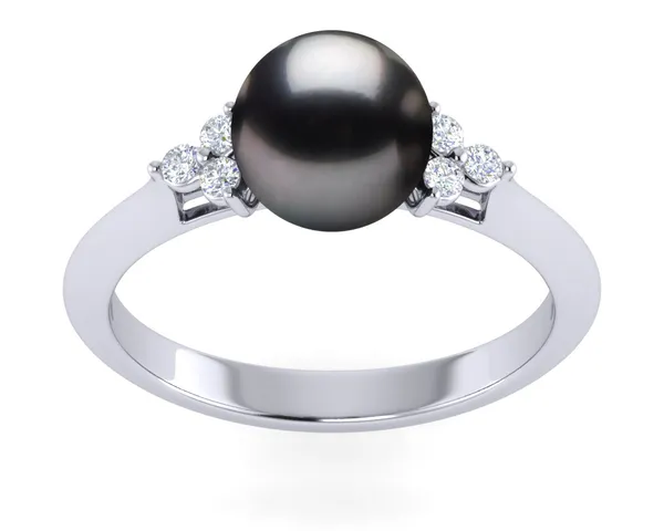 Black Freshwater Little Princess Pearl Ring