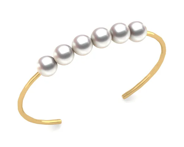 Pearl Cuff Bracelet 6 Pearls